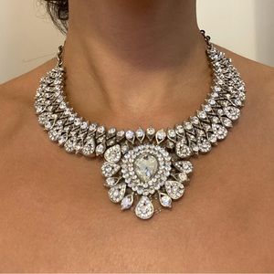 Silver embellished necklace